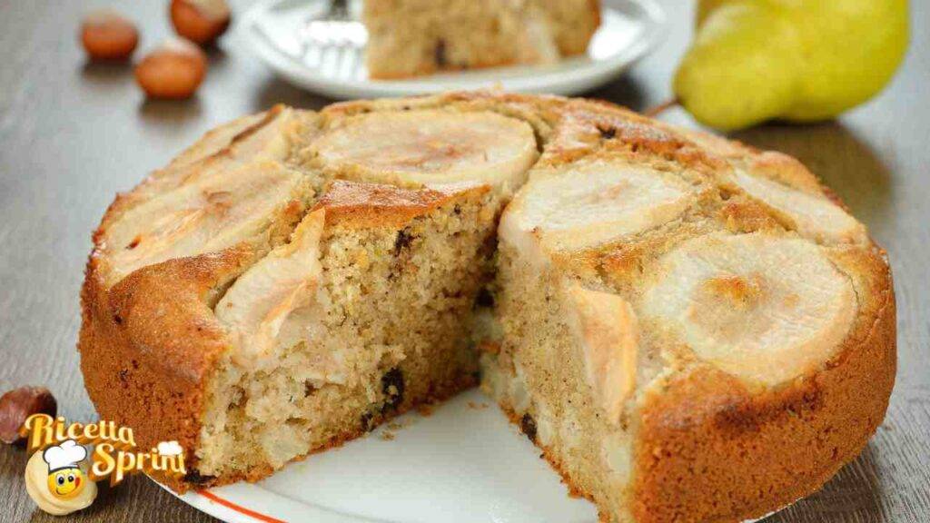 Torta All Acqua Con Pere E Nocciole Perfetta Se Stai Cercando Un Dolce