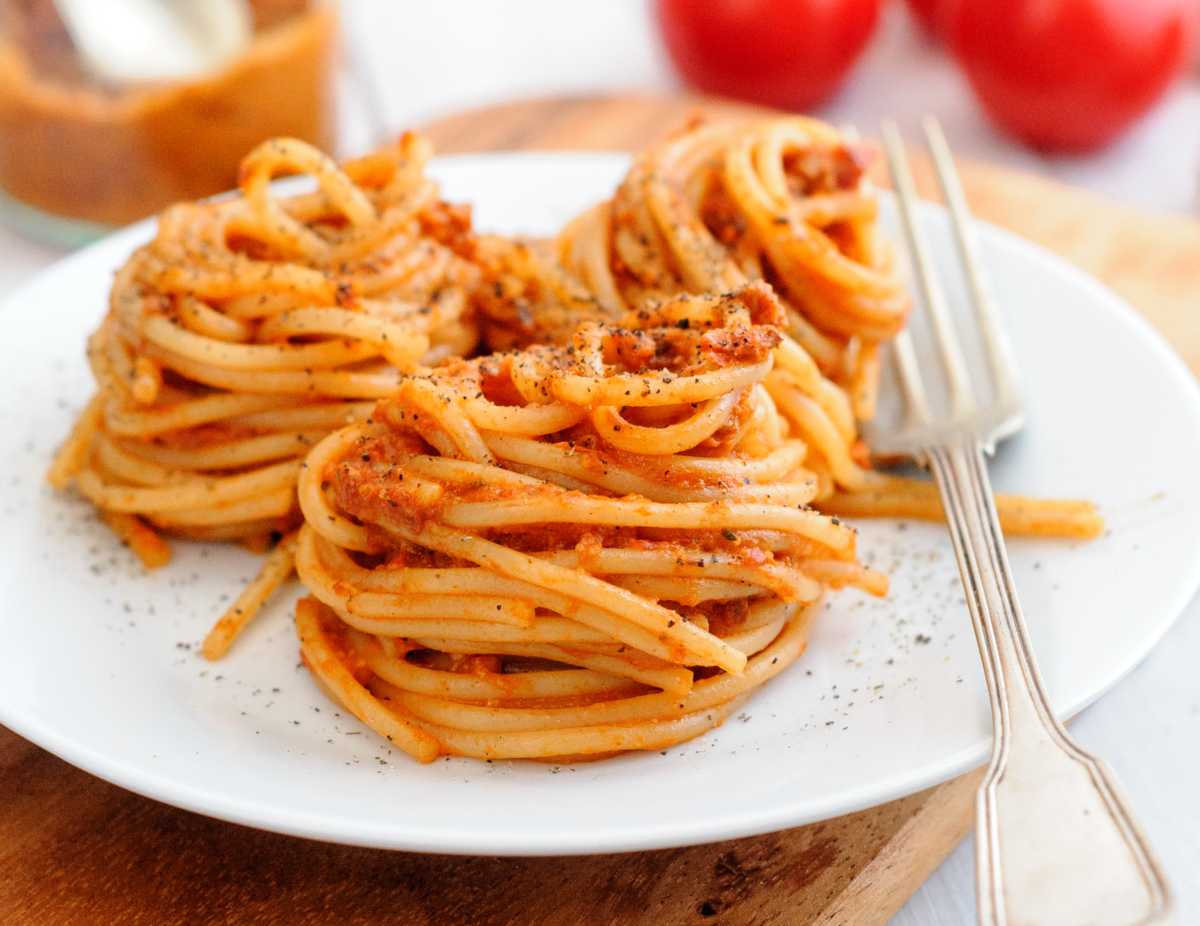 Spaghetti rojo mexicano