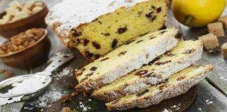 Plumcake con limone ed uvetta