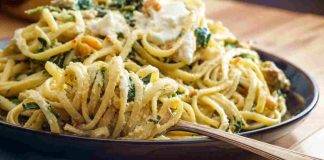 Linguine con crema di ceci rucola e ricotta - ricettasprint