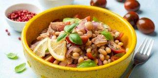 Insalata di fagioli al tonno con pomodori - ricettasprint