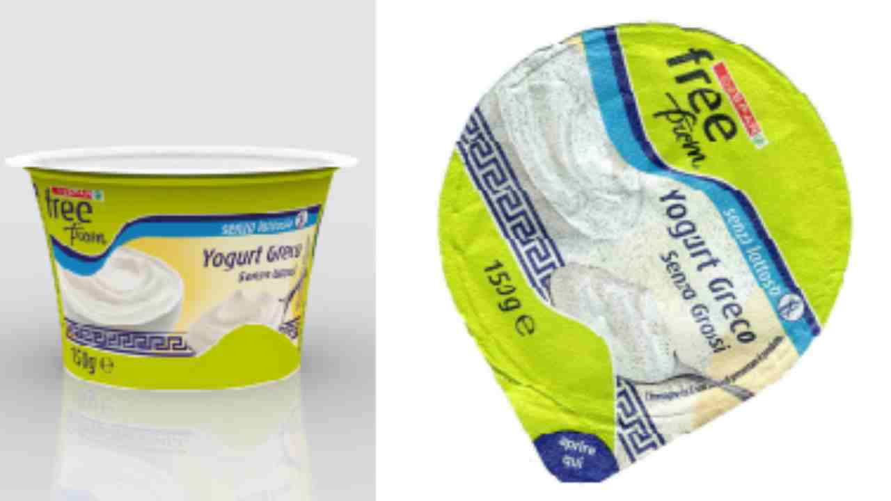 Yogurt greco senza lattosio Despar Free From richiamato per lattosio