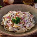 Pasta light con prosciutto cotto e formaggio light