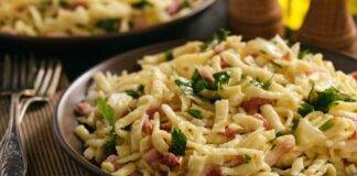 pasta pancetta, cipolla e formaggio