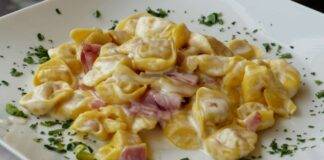 tortellini primo crema parmigiano prosciutto veloci