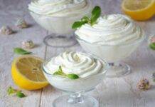 Dessert freddo cremoso limone e vaniglia