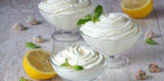 Dessert freddo cremoso limone e vaniglia