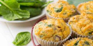 Muffin salati con spinaci patate e pollo al limone