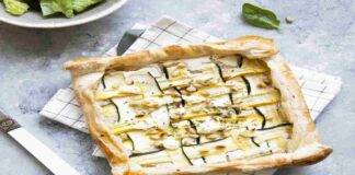 Crostata sfogliata di zucchine noci e patate