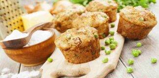 Muffin light di piselli zucchine e broccoli