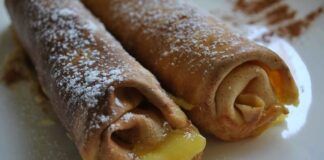 Crespelle con crema gialla alle pere 23072023 ricettasprint