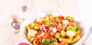 Gnocchi patate peperoni mozzarella