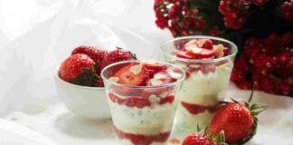 Mousse alle fragole e cioccolato bianco