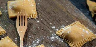 Ravioli con ricotta e bresaola