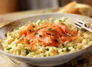 Risotto salmone affumicato