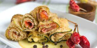 rotoli di zucchine con speck e asiago: 60 kcal di bontà e leggerezza