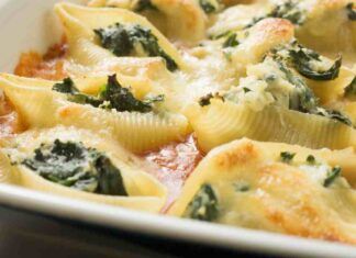 Conchiglioni ripieni di spinaci e gorgonzola Ricettasprint