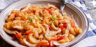 Peperoni e calamari gratinati ho provato questa nuova combo e devo dire che hanno litigato per l'ultima briciola