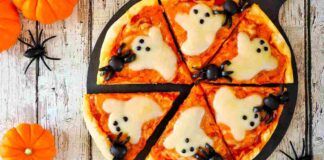 Pizza fantasma di Halloween e accontento sempre le richieste, pronta in meno di 30 minuti Ricettasprint