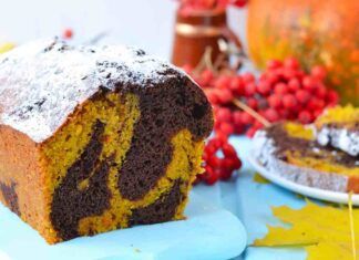 Plumcake variegato alla zucca e cacao senza burro solo 200 Kcal Ricettasprint