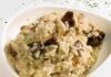 Risottino cremoso al sottobosco, funghi e crema di tartufo con guanciale a pezzettini, stasera la cena spopola