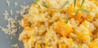 Risotto formaggio e zucca, profumato, cremoso da far venire l'acquolina in bocca a tutti