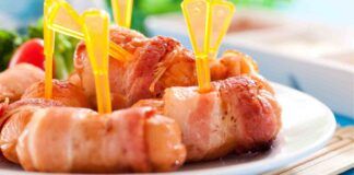 Salsicce al bacon super croccanti non possono mica mancare se prepari l'aperitivo, se li spazzolano in un secondo