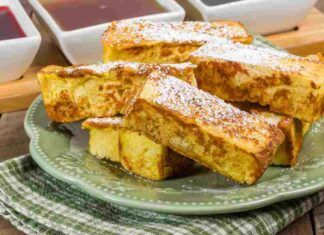 French toast con lo sciroppo