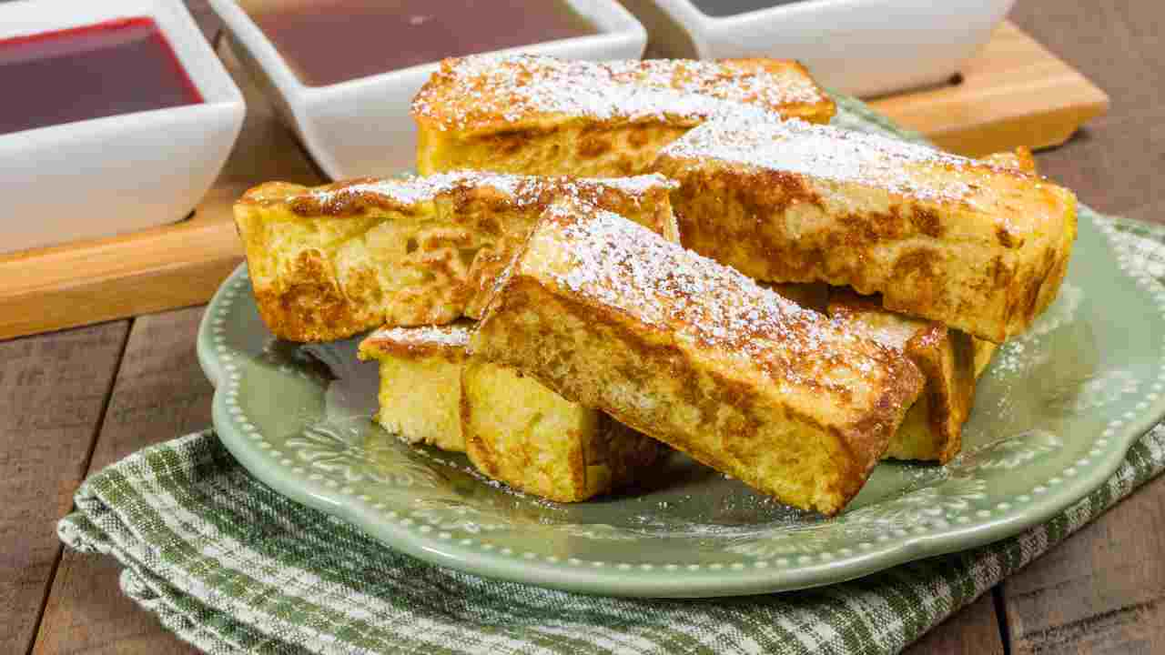 French toast con lo sciroppo