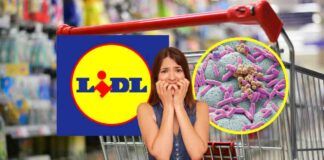 Un carrello della spesa ed il logo LIDL