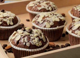 Muffin al cioccolato e mandorle versione gluten free