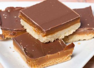 Shortbread: biscotti con caramello e cioccolato