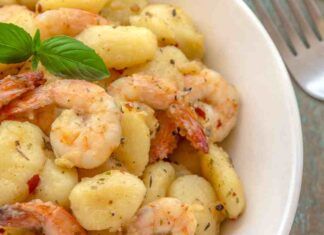 Gnocchi con gamberetti