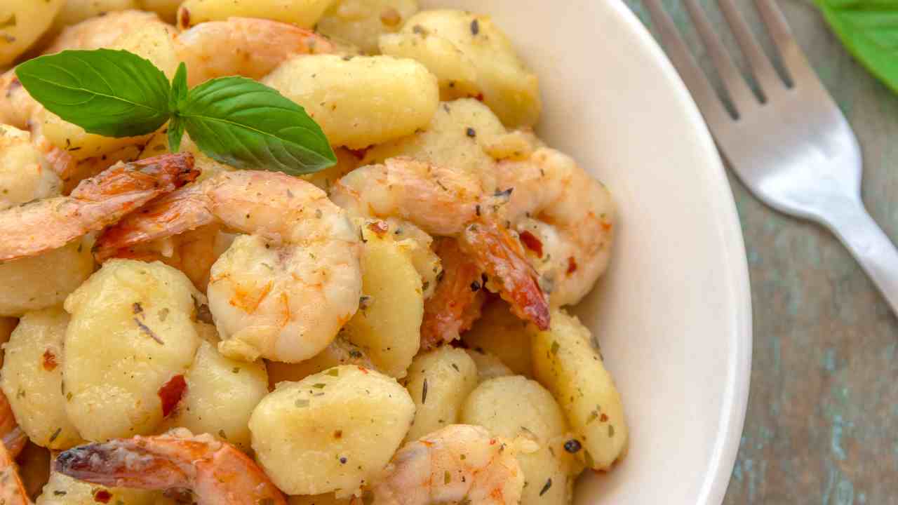 Gnocchi con gamberetti