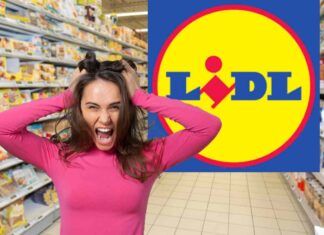 Donna arrabbiata e lodo Lidl