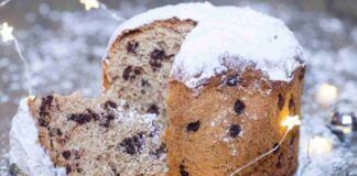 Panettone di Natale veloce con gocce di cioccolato