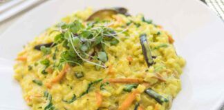 Risotto allo zafferano con verdure Ricettasprint