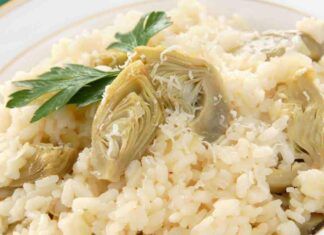 Risotto morbido carciofi