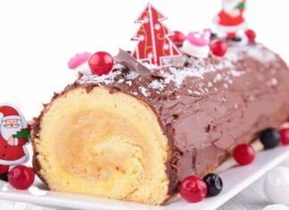 Tronchetto di natale al pandoro e mascarpone