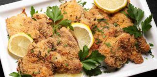 Cotolette di pollo marinate in friggitrice ad aria