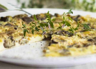 Frittata di funghi come sostituto della carne - RicettaSprint