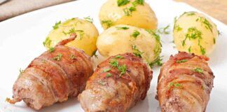 Involtini di pollo con panecetta e patate