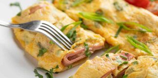 Omelette al prosciutto in friggitrice ad aria