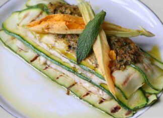 Parmigiana di zucchine, tutto a crudo