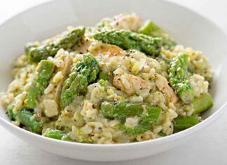 Risotto asparagi e salmone