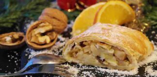 Strudel di mele e frutta secca