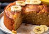 Torta d'avena con banane e yogurt