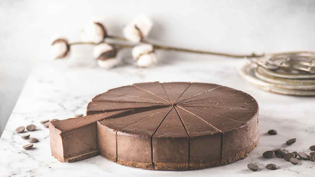 Cheesecake al cioccolato fondente con sale Maldon