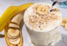 Frullato proteico avena e banana