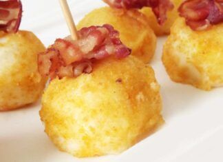 Crocchette di patate con mozzarella e bacon